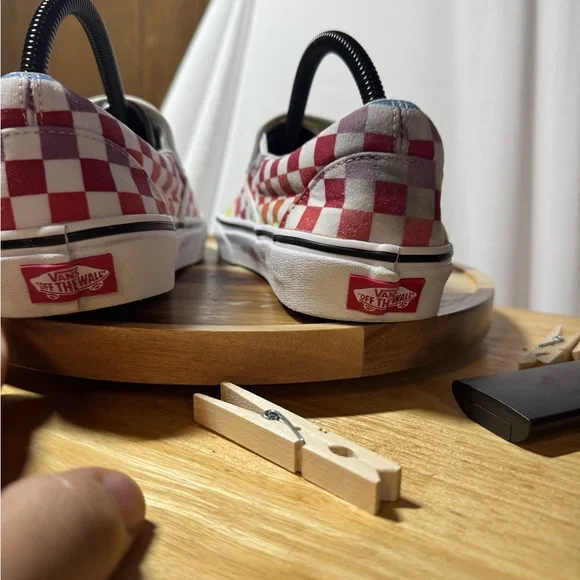 Vans Multicolor Checkered Slip-On Sneakers. M8/W9.5 - Picture 2 of 7